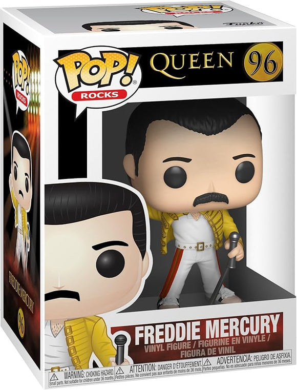 Funko Pop! Rocks: Queen-Freddie Mercury Wembley 1986 - Collectable Vinyl Figure