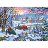 Gibsons Bringing Home the tree for christmas 1000 piece puzzle