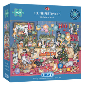 Gibsons Feline Festivities 1000 piece puzzle