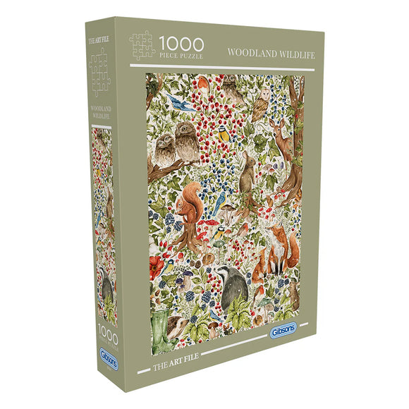 Gibsons The Art File: Woodland Wildlife 1000 Piece Puzzle