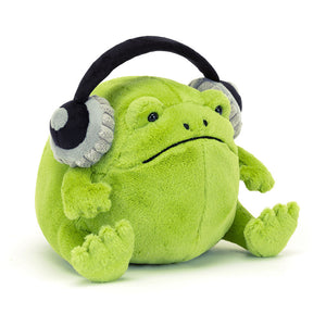 Jellycat Ricky Rain Frog With headphones