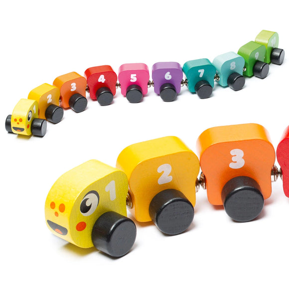 Cubika Wooden rainbow caterpillar